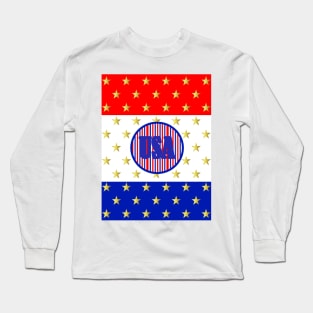 FOURTH Of July USA Red White Blue Long Sleeve T-Shirt